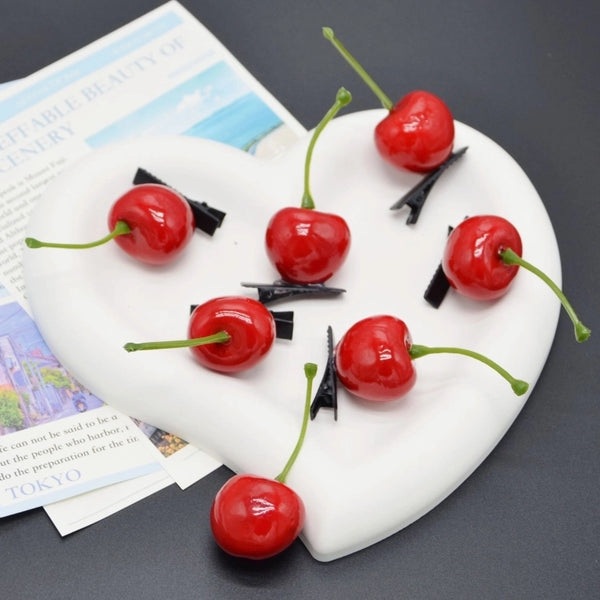 Women's Cute Cherry Resin Epoxy Hair Clip