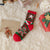 Women's Cute Christmas Tree Santa Claus Snowman Acetate Fibre Coral Fleece Crew Socks