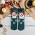 Women's Cute Christmas Tree Santa Claus Snowman Polyester Coral Fleece Crew Socks