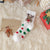 Women's Cute Christmas Tree Snowman Elk Acetate Fibre Coral Fleece Crew Socks