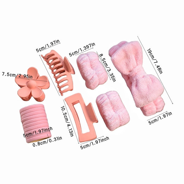 Women's Cute Floral Plastic Flannel Spray Paint Hair Band Hair Tie Hair Claws