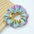 Women's Cute Glittery Pu Leather Cloth Hair Tie