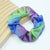 Women's Cute Glittery Pu Leather Cloth Hair Tie