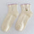 Women's Cute Japanese Style Flower Cotton Embroidery Crew Socks A Pair