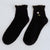 Women's Cute Japanese Style Flower Cotton Embroidery Crew Socks A Pair