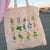 Women's Cute Letter Smile Face Flower Shopping Bags