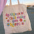 Women's Cute Letter Smile Face Flower Shopping Bags