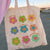 Women's Cute Letter Smile Face Flower Shopping Bags