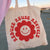 Women's Cute Letter Smile Face Flower Shopping Bags