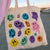 Women's Cute Letter Smile Face Flower Shopping Bags