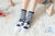 Women's Cute Santa Claus Christmas Socks Polyester Patchwork Crew Socks 1 Set