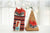 Women's Cute Santa Claus Christmas Socks Polyester Patchwork Crew Socks 1 Set