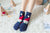 Women's Cute Santa Claus Christmas Socks Polyester Patchwork Crew Socks 1 Set