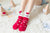 Women's Cute Santa Claus Christmas Socks Polyester Patchwork Crew Socks 1 Set