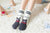 Women's Cute Santa Claus Christmas Socks Polyester Patchwork Crew Socks 1 Set