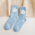 Women's Cute Sweet Flower Polyester Jacquard Crew Socks A Pair