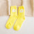 Women's Cute Sweet Flower Polyester Jacquard Crew Socks A Pair