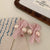 Women's Cute Sweet Heart Shape Bow Knot Imitation Pearl Hair Clip