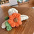 Women's Cute Vacation Pastoral Flower Resin Plush Handmade Hair Claws