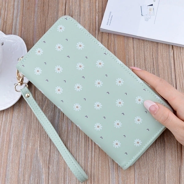 Women's Daisy Pu Leather Zipper Wallets