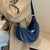 Women's Denim Solid Color Classic Style Square Zipper Shoulder Bag