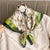 Women's Elegant Animal Plant South Korean Satin Printing Silk Scarves