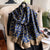 Women's Elegant Basic Color Block Flower Satin Scarf