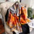 Women's Elegant Basic Color Block Flower Satin Scarf