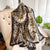 Women's Elegant Basic Color Block Flower Satin Scarf