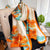 Women's Elegant Basic Color Block Flower Satin Scarf