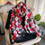 Women's Elegant Basic Color Block Flower Satin Scarf