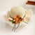 Women's Elegant Basic Flower Patchwork Flat Eaves Straw Hat