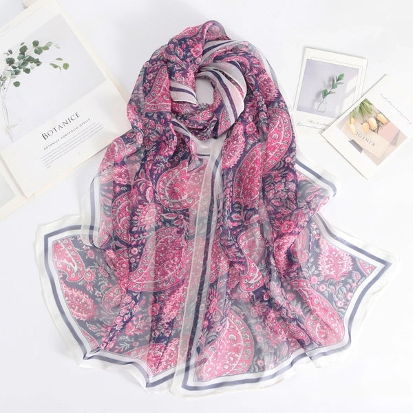 Women's Elegant Basic Minimalist Printing Synthetic Yarn Printing Scarf