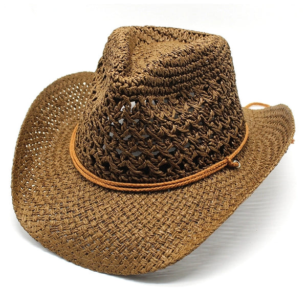 Women's Elegant Basic Solid Color Flat Eaves Straw Hat