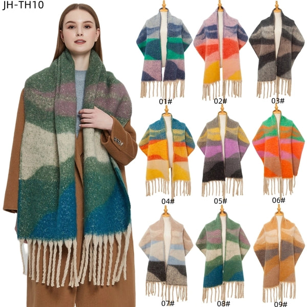 Women's Elegant Basic Streetwear Color Block Polyester Scarf