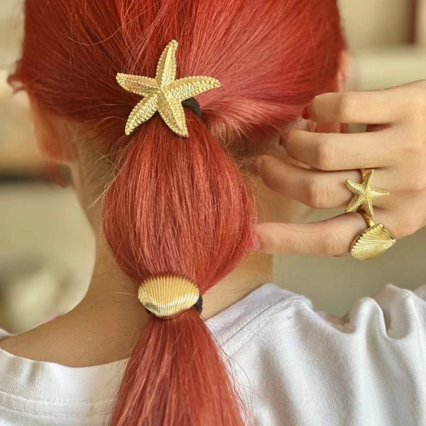 Women's Elegant Basic Streetwear Starfish Shell Alloy Plating Hair Tie