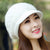 Women's Elegant Basic Twist Curved Eaves Wool Cap