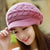 Women's Elegant Basic Twist Curved Eaves Wool Cap