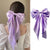 Women's Elegant Bow Knot Cloth Tassel Pleated Hair Clip