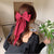 Women's Elegant Bow Knot Cloth Tassel Pleated Hair Clip