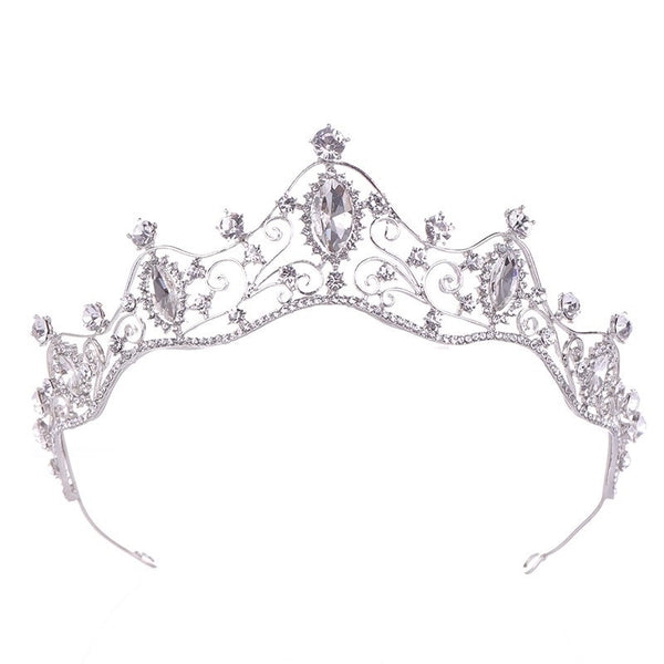 Women's Elegant Bridal Streetwear Geometric Crown Alloy Plating Inlay Rhinestones Hair Band Crown