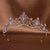 Women's Elegant Bridal Streetwear Geometric Crown Alloy Plating Inlay Rhinestones Hair Band Crown