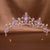 Women's Elegant Bridal Streetwear Geometric Crown Alloy Plating Inlay Rhinestones Hair Band Crown