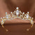 Women's Elegant Bridal Streetwear Geometric Crown Alloy Plating Inlay Rhinestones Hair Band Crown