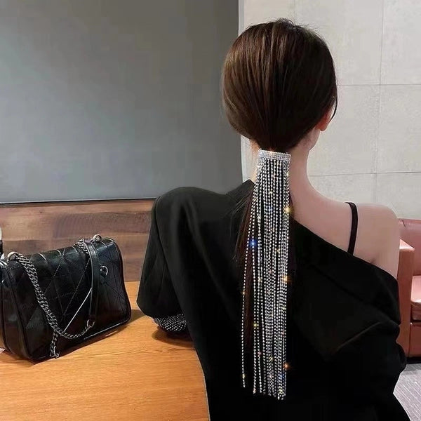 Women's Elegant Bridal Streetwear Tassel Rhinestone Plating Rhinestones Hair Clip