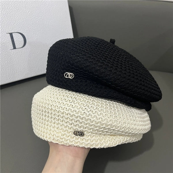 Women's Elegant Business Basic Solid Color Eaveless Beret Hat