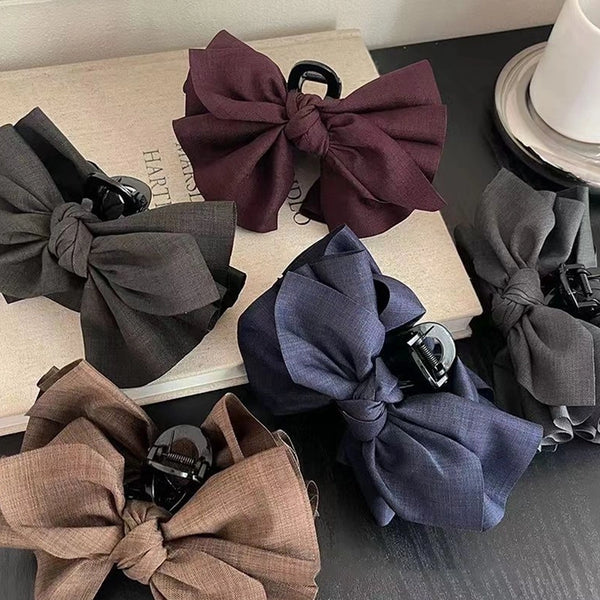 Women's Elegant Classic Style Commute Bow Knot Fabric Hair Claws