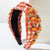 Women's Elegant Classic Style Pumpkin Alloy Cloth Inlay Resin Glass Hair Band