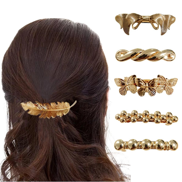 Women's Elegant Classic Style Streetwear Butterfly Bow Knot Twist Metal Hair Clip