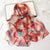 Women's Elegant Flower Georgette Silk Scarves